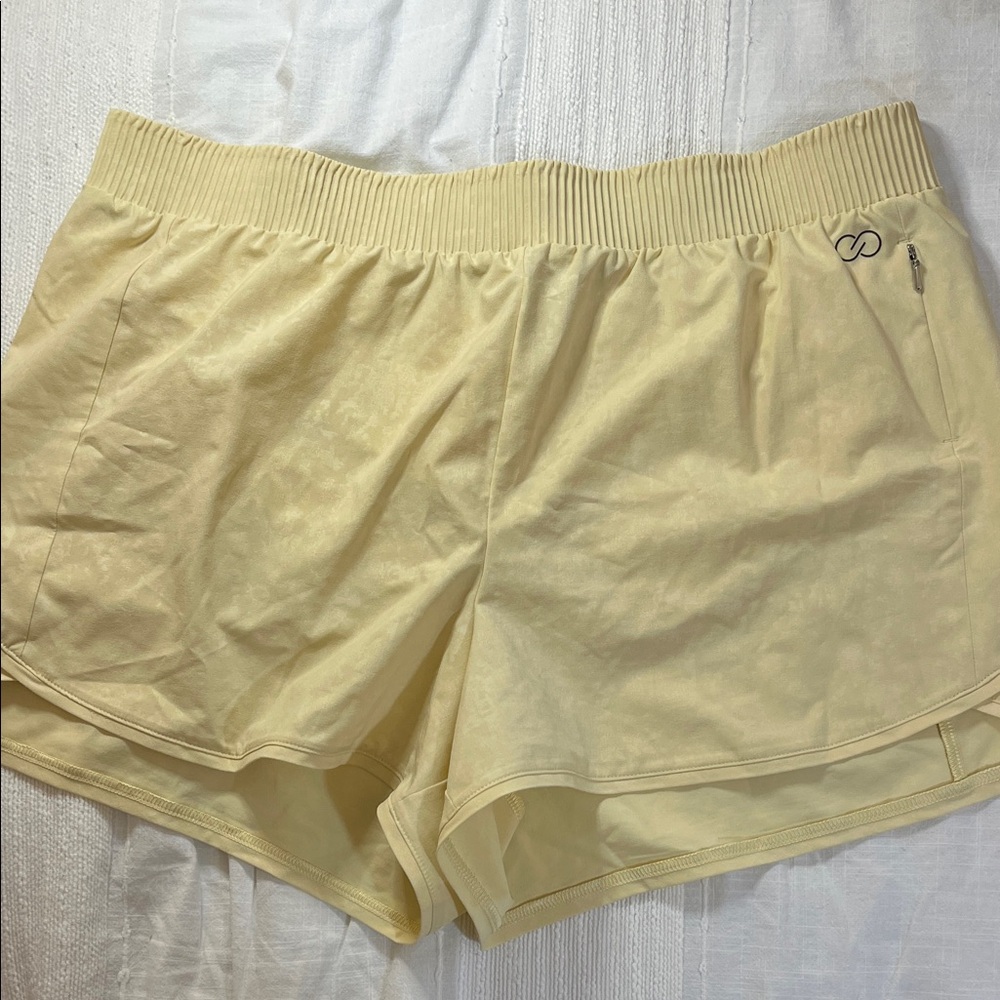 Calia Light Yellow Athletic Shorts